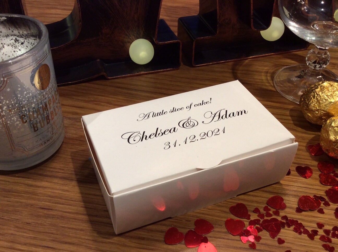 PERSONALISED X 30 Wedding Favour Cake Boxes GRAND Size Etsy UK