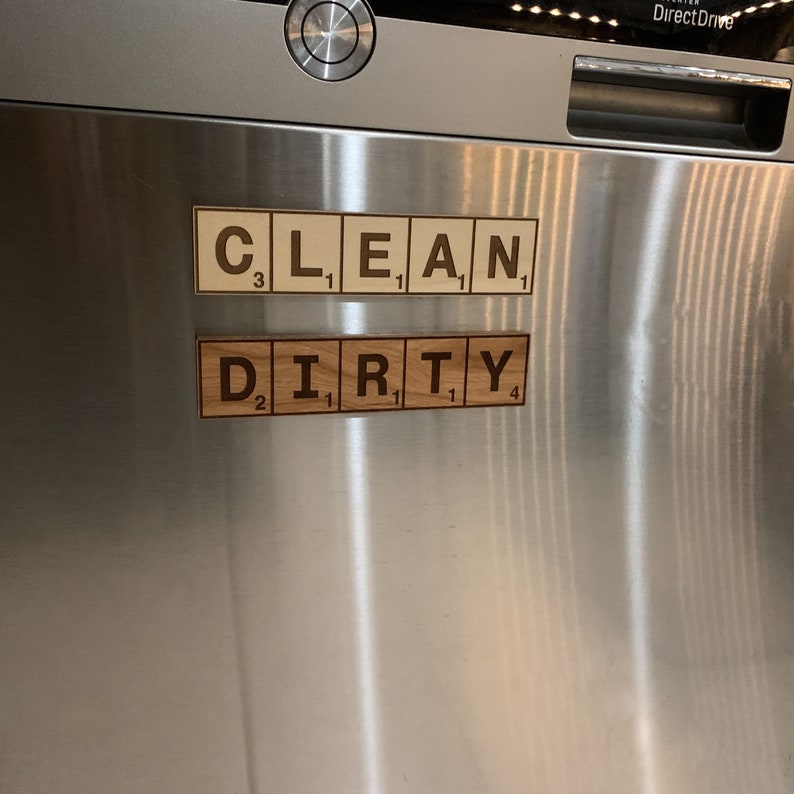 Clean Dirty Reversible Wooden Dishwasher Etsy