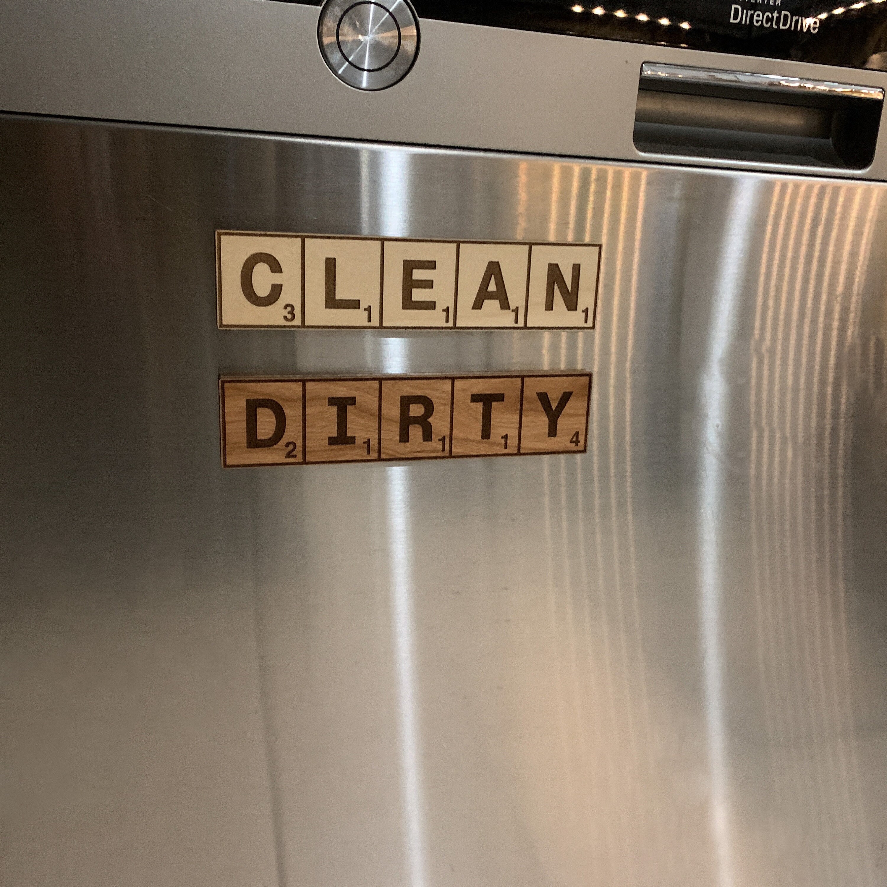 Clean Dirty Reversible Wooden Dishwasher Etsy