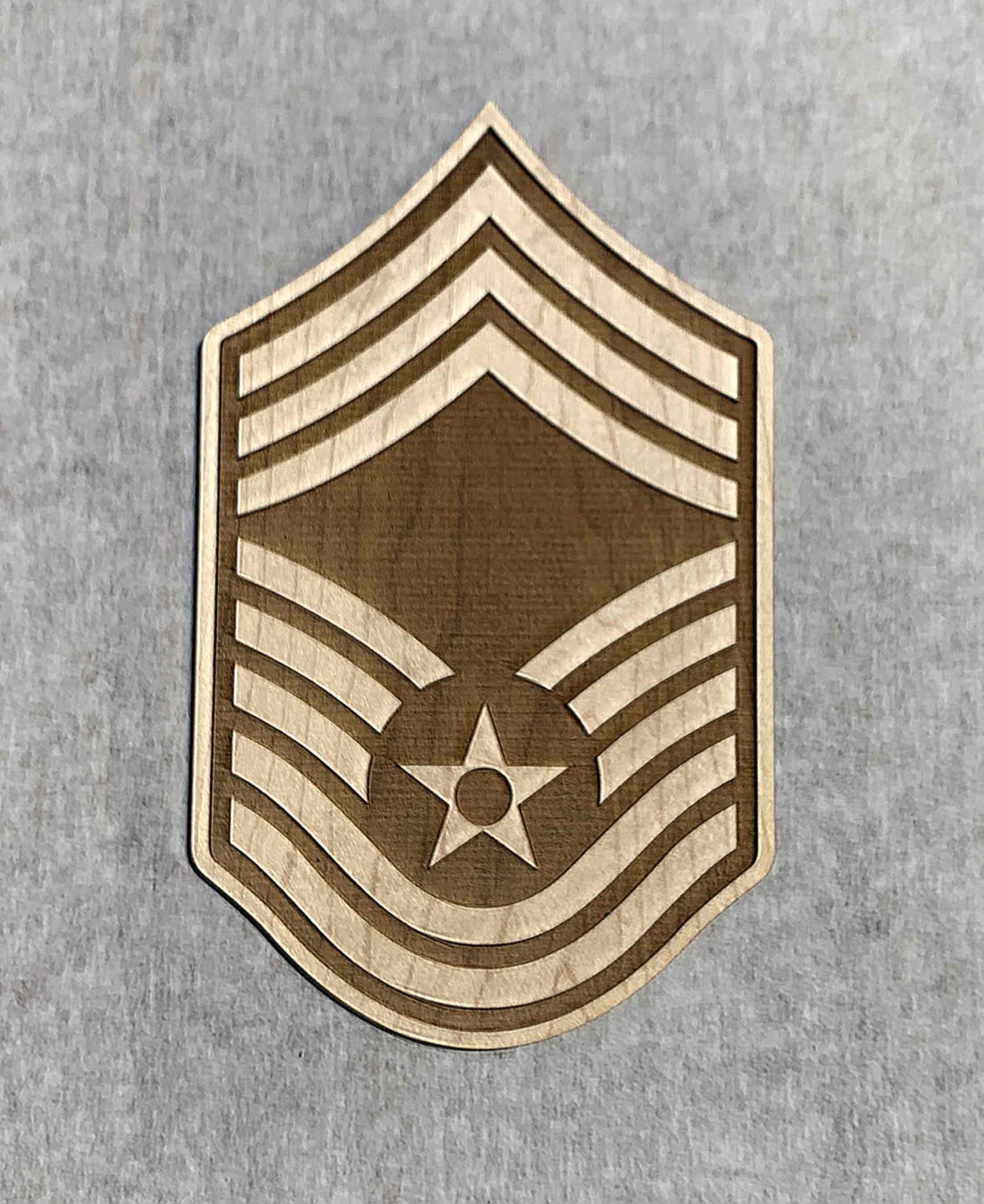 Wood Chief Master Sergeant Air Force Promotion Gift USAF Etsy