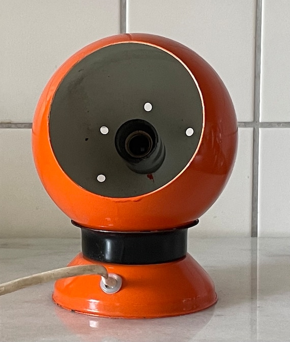Vintage Orange Magnetic Eyeball Lamp by Benny Frandsen