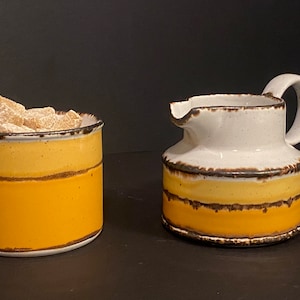 Midwinter Stonehenge Sun creamer and cup