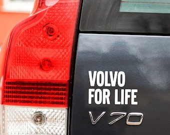 Decals for Volvo, Volvo Car Sticker, Volvo For Life slogan sticker, volvo car decal, vinyl sticker, Bumper sticker, New Sticker rear window