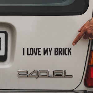 Classic Car Stickers, I Love My Brick sticker, Stickers for drivers, car decal, vinyl sticker, Bumper sticker, New Sticker car rear window