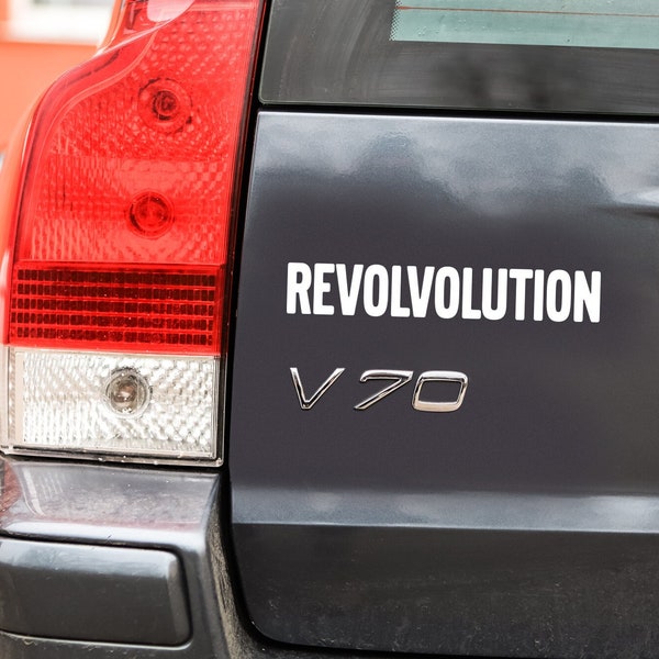 VOLVO sticker, Volvo Car Sticker, reVOLVOlution car decal, volvo car decol, vInyl car sticker, Bumper sticker, New Sticker rear window