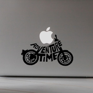 Adventure Time Motorcycle Decal, Laptop Car Sticker