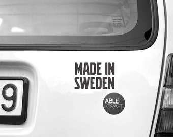 Made In Sweden Sticker Vinyl Decal Décalcomanie suédoise pour Volvo, autocollants imperméables à l’eau, mafia suédoise, décalcomanies de voiture classique, volvo 240