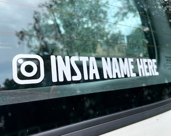 Nom de l’autocollant Instagram, votre nom avec le logo Instagram, concevez-vous pour la publicité des pages, texte de police Volov, autocollants pour Volvo, décalcomanie de voiture