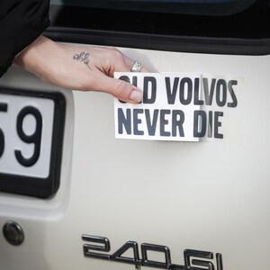 Stickers for Volvo, Volvo Car Sticker, Old Volvos Never Die sticker, volvo car decal, vinyl sticker, Bumper sticker, New Sticker rear window image 3