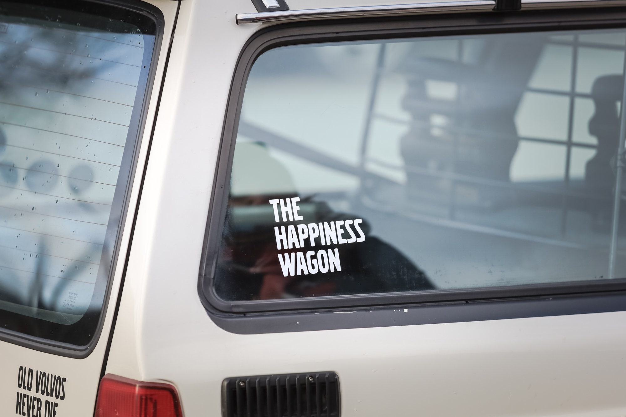 Volvo Wagon Auto Aufkleber, The Happiness Wagon, volvo Auto Aufkleber, Vinyl  Aufkleber, Autoaufkleber, neuer Aufkleber für Wagon Autos, Fenster Aufkleber  - .de