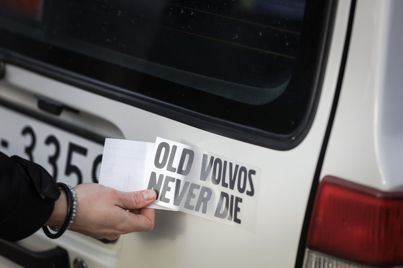 Stickers for Volvo, Volvo Car Sticker, Old Volvos Never Die sticker, volvo car decal, vinyl sticker, Bumper sticker, New Sticker rear window image 5