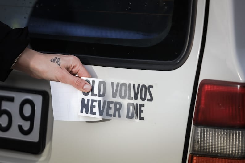 Stickers for Volvo, Volvo Car Sticker, Old Volvos Never Die sticker, volvo car decal, vinyl sticker, Bumper sticker, New Sticker rear window image 4