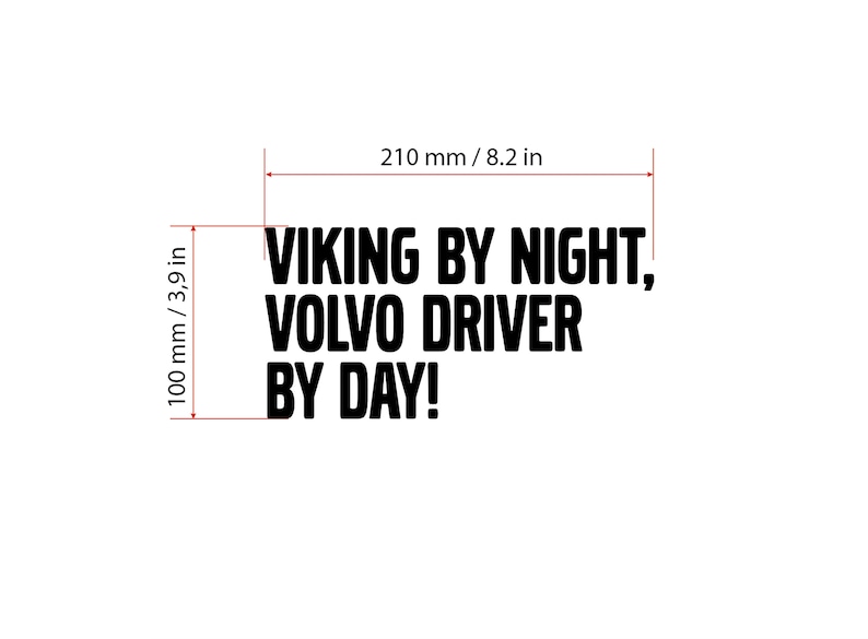 Stickers for Volvo Vikings Sticker Viking by Day Volvo Etsy