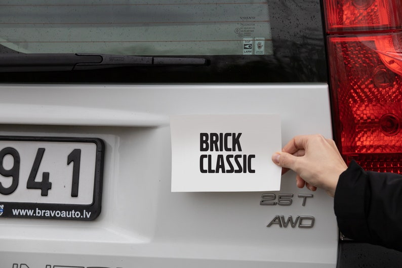 VOLVO sticker, Volvo Car Sticker, BRICK CLASSIC decal, volvo car decal, vInyl car sticker, Classic design, Bumper sticker, Buy 3 get 1 free image 5