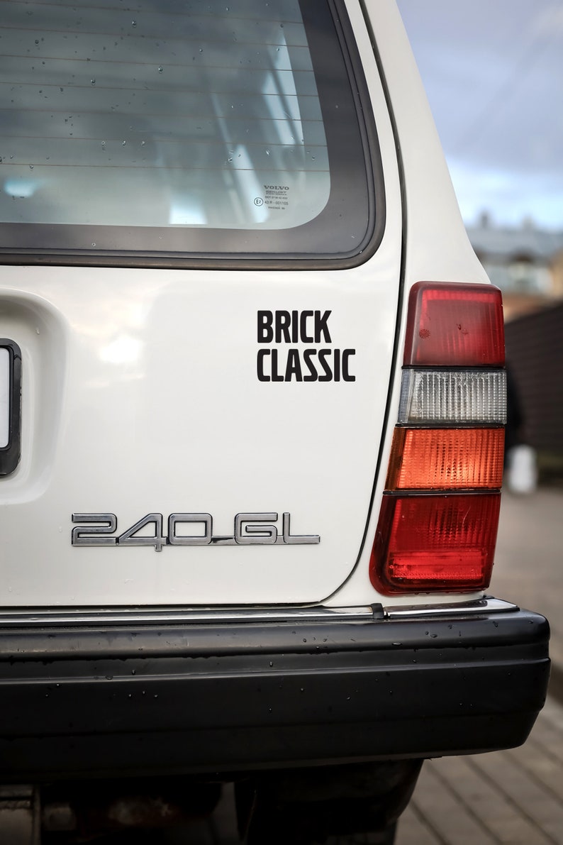 VOLVO sticker, Volvo Car Sticker, BRICK CLASSIC decal, volvo car decal, vInyl car sticker, Classic design, Bumper sticker, Buy 3 get 1 free image 2