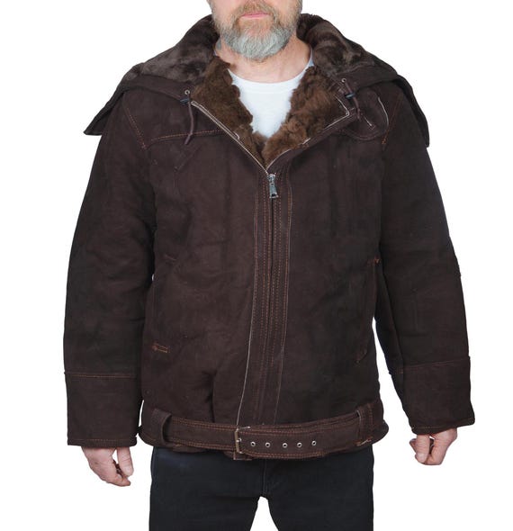 rare Roen sheepskin jacket ナポレオン pea Men's Shearling Peacoat | Men's Luxury Peacoat