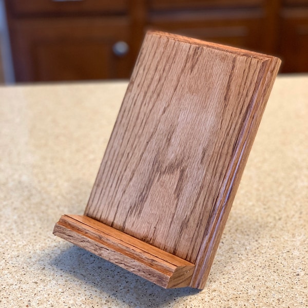 IPad IPhone Stand, Oak IPad Stand