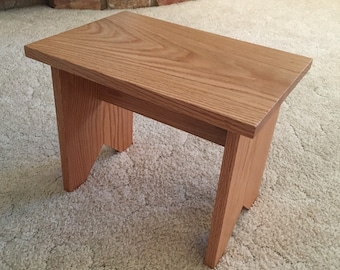 12” Oak Step Stool