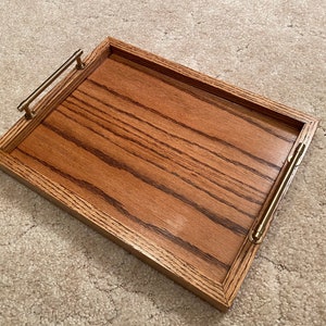 16” x 12” x 1.5” oak wood serving tray