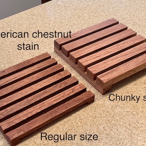 Oak Wooden Trivet: American Chestnut or Dark Walnut Stain