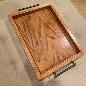16” x 12” x 1.5” oak wood serving tray