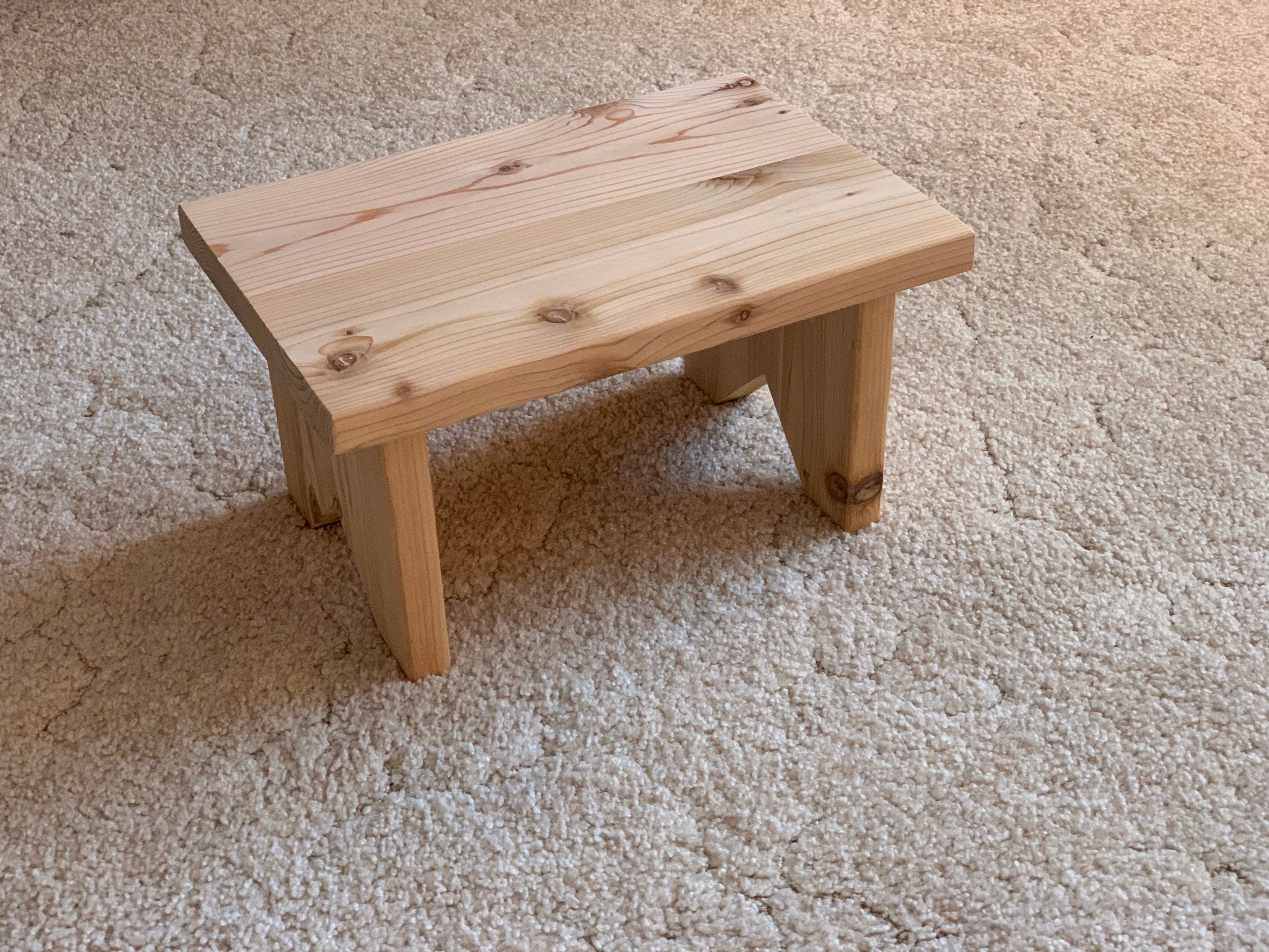 Unfinished wood footstool discount