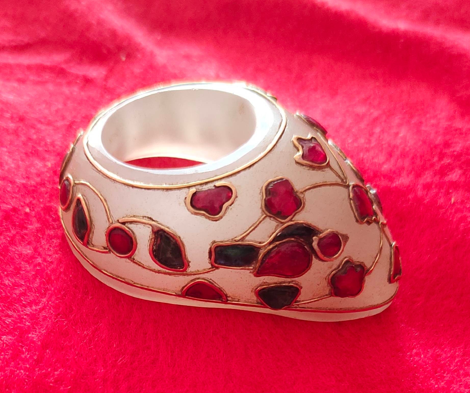 Vintage Mughal Ottoman Islamic Jade Nephrite Archery Thumb Ring