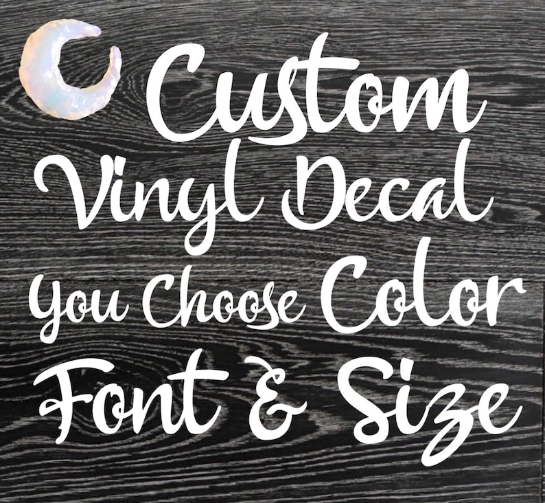 Custom Vinyl Decal Name Sticker NEW FONTS Create Your Own | Etsy