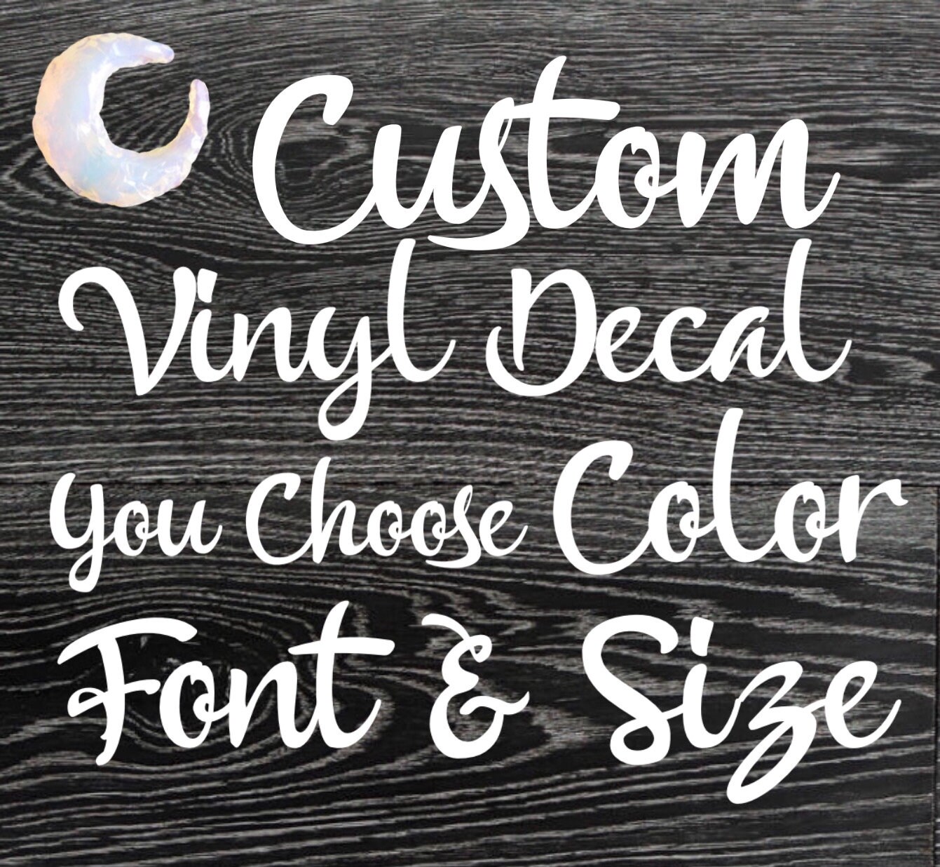 Custom Vinyl Decal Name Sticker NEW FONTS!  create your own decal Per…