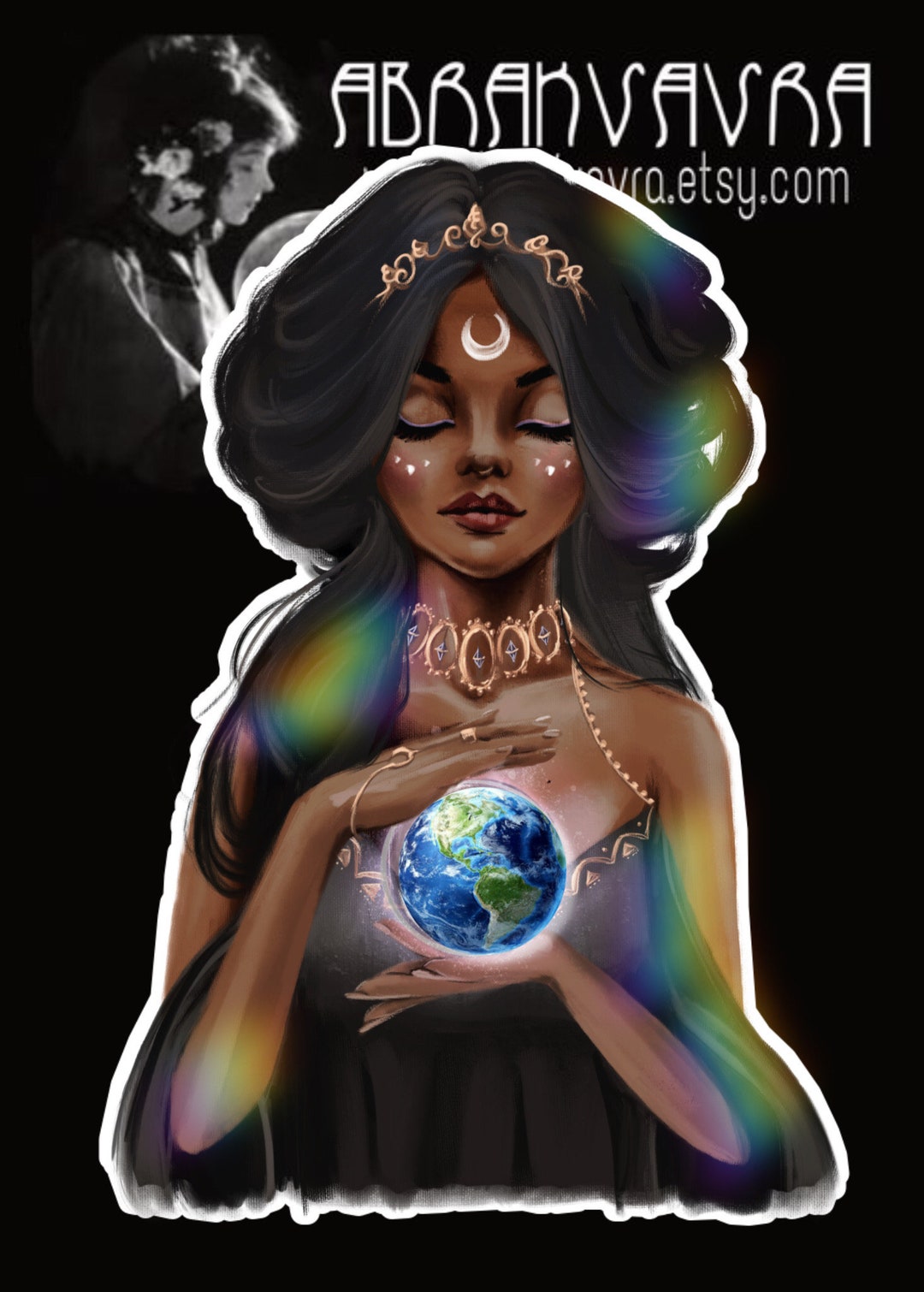 Gaia Mère Terre Déesse Gaea T-Shirt BL - France