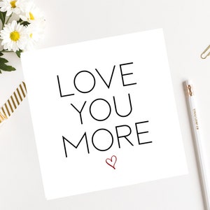Je t'aime plus - Carte d'anniversaire/Saint-Valentin ***Livraison gratuite au Royaume-Uni***