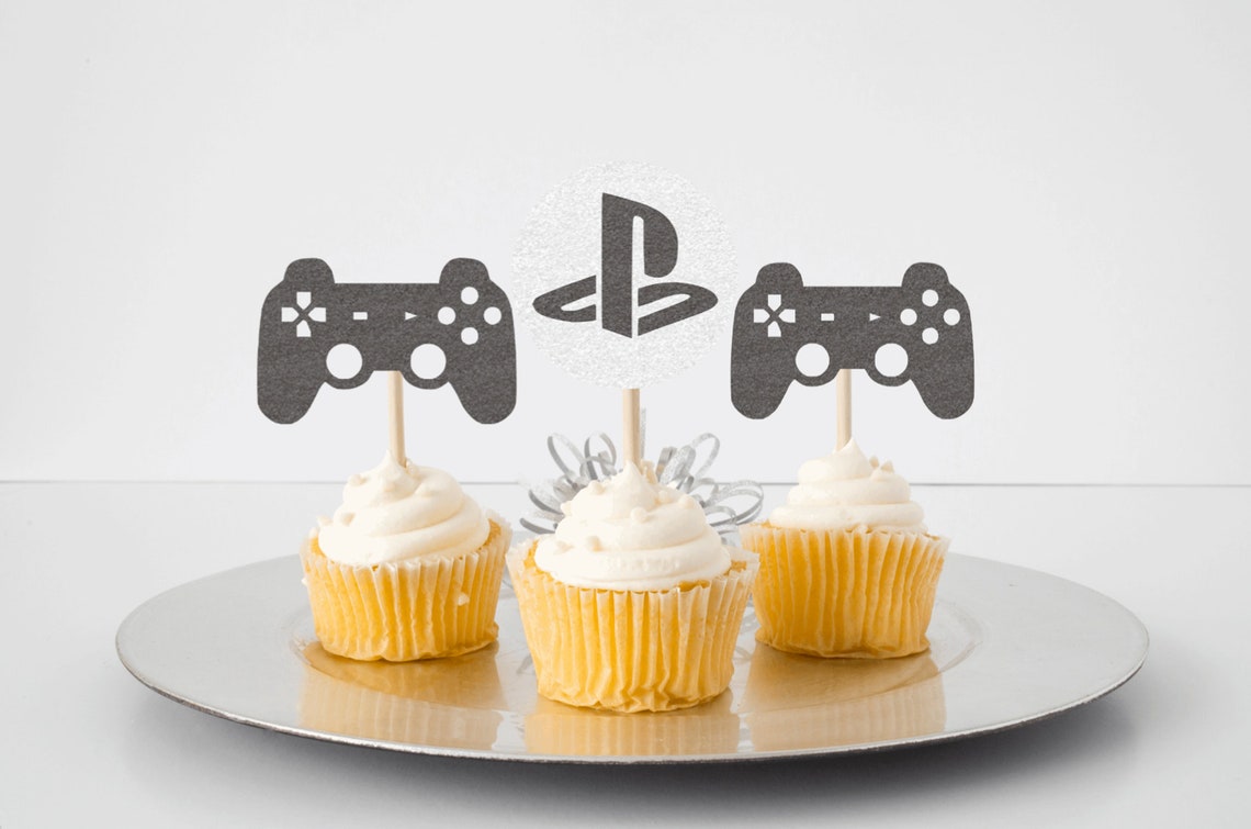 Playstation Logo/Icon Controller Gamer Cupcake Toppers | Etsy