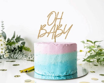 Oh Baby Cake Topper Gold White – Swister Decor, 53% OFF