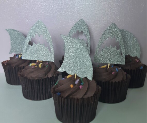 Home Garden Shark Fin Cupcake Decorating Pick Ocean Friend Jaws 