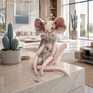 Bambola artistica OOAK fatta a mano, giocattolo da collezione, guardiano, bambola creatura fantasy snodabile, lucertola fatta a mano, spirito di libertà, bambola d'arte per interni di lusso