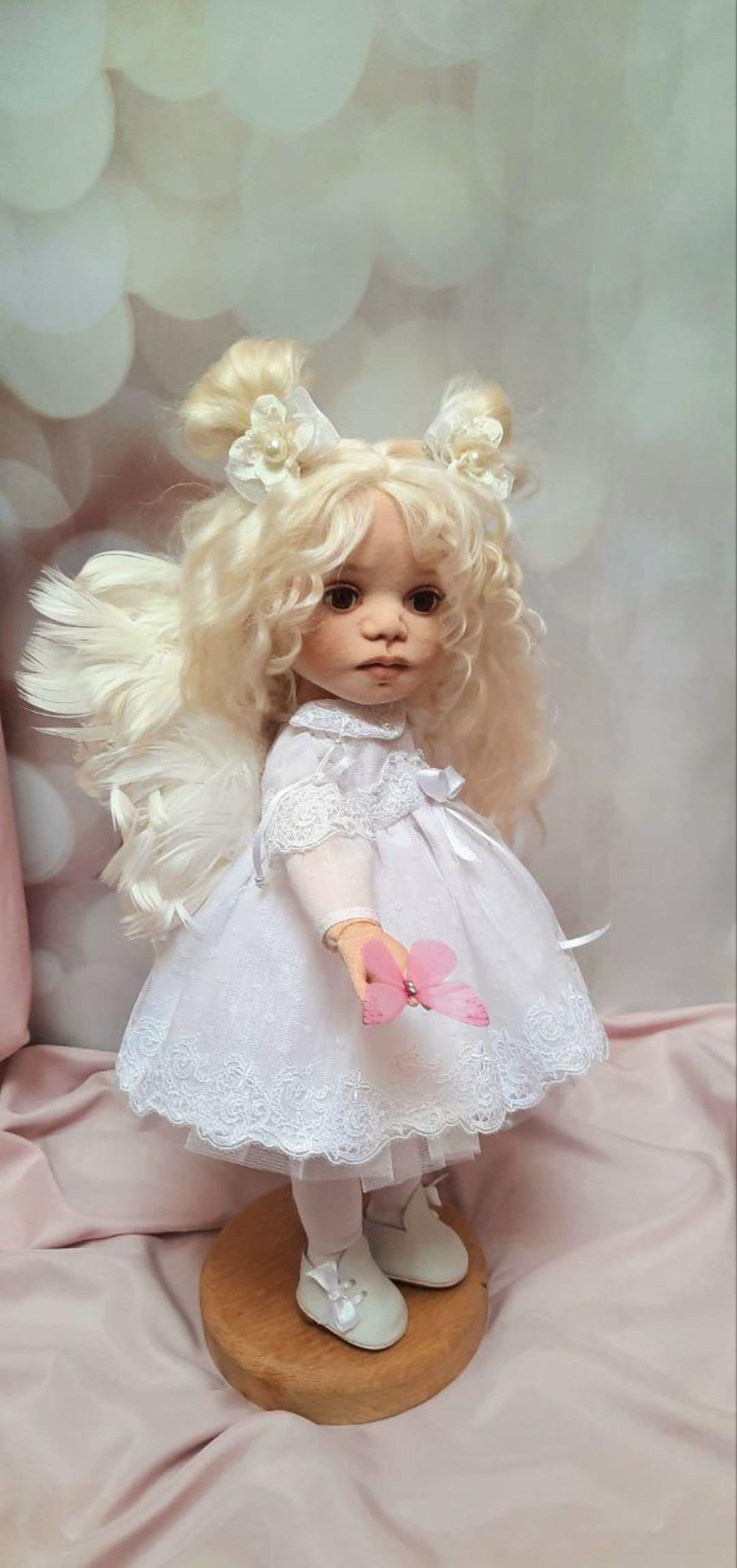 Rag Angel Doll White Angel Textile Doll OOAK Guardian Angel Doll Art ...