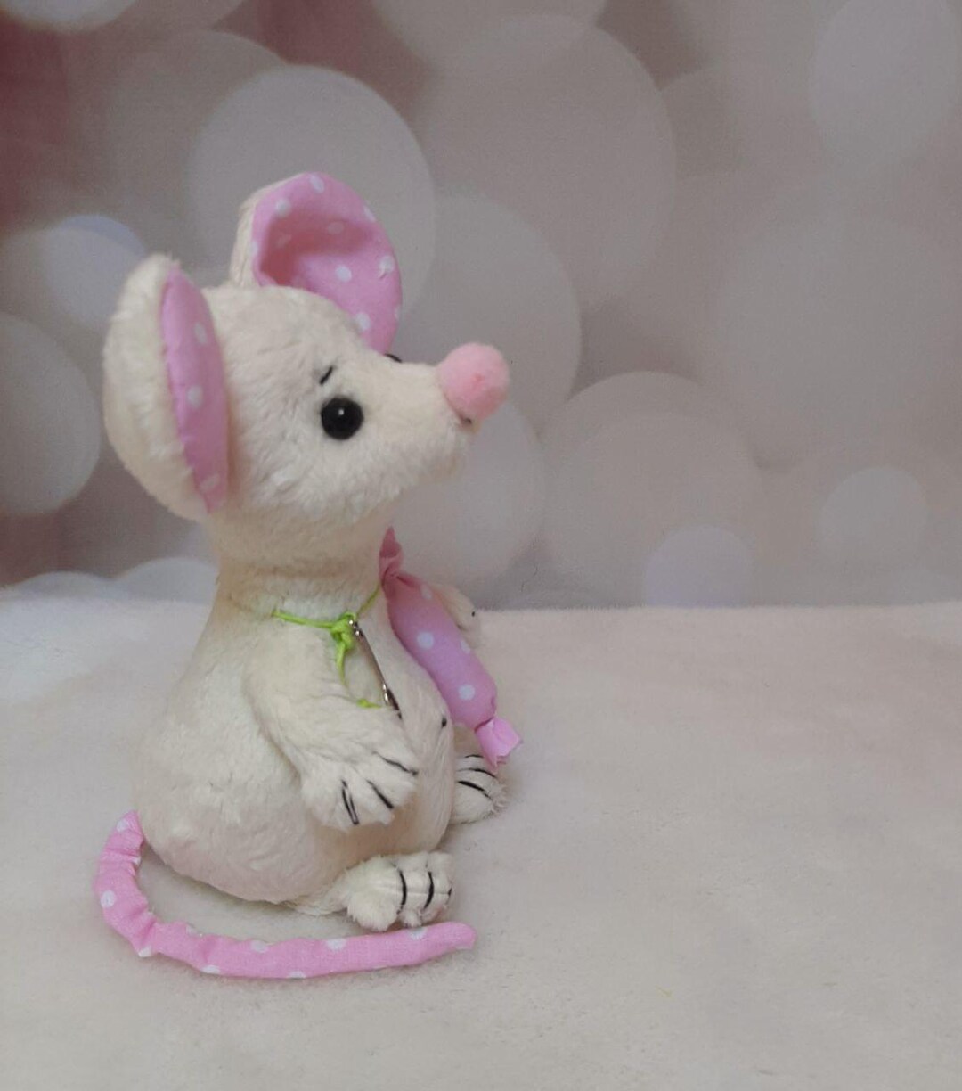 Handmade Plush Mouse Small Stuffed Animal Soft Toy Mouse With Fabric ...