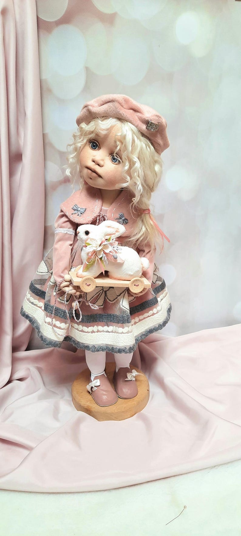 Handmade Art Rag Doll OOAK Textile Posable Doll Collectible Fabric ...