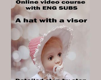Tutorial de costura para muñecas reborn de 17 a 19 años, accesorios para muñecas, patrón de costura para muñecas, gorro con visera, gorro para muñecas, patrón de gorro para muñecas DIY.
