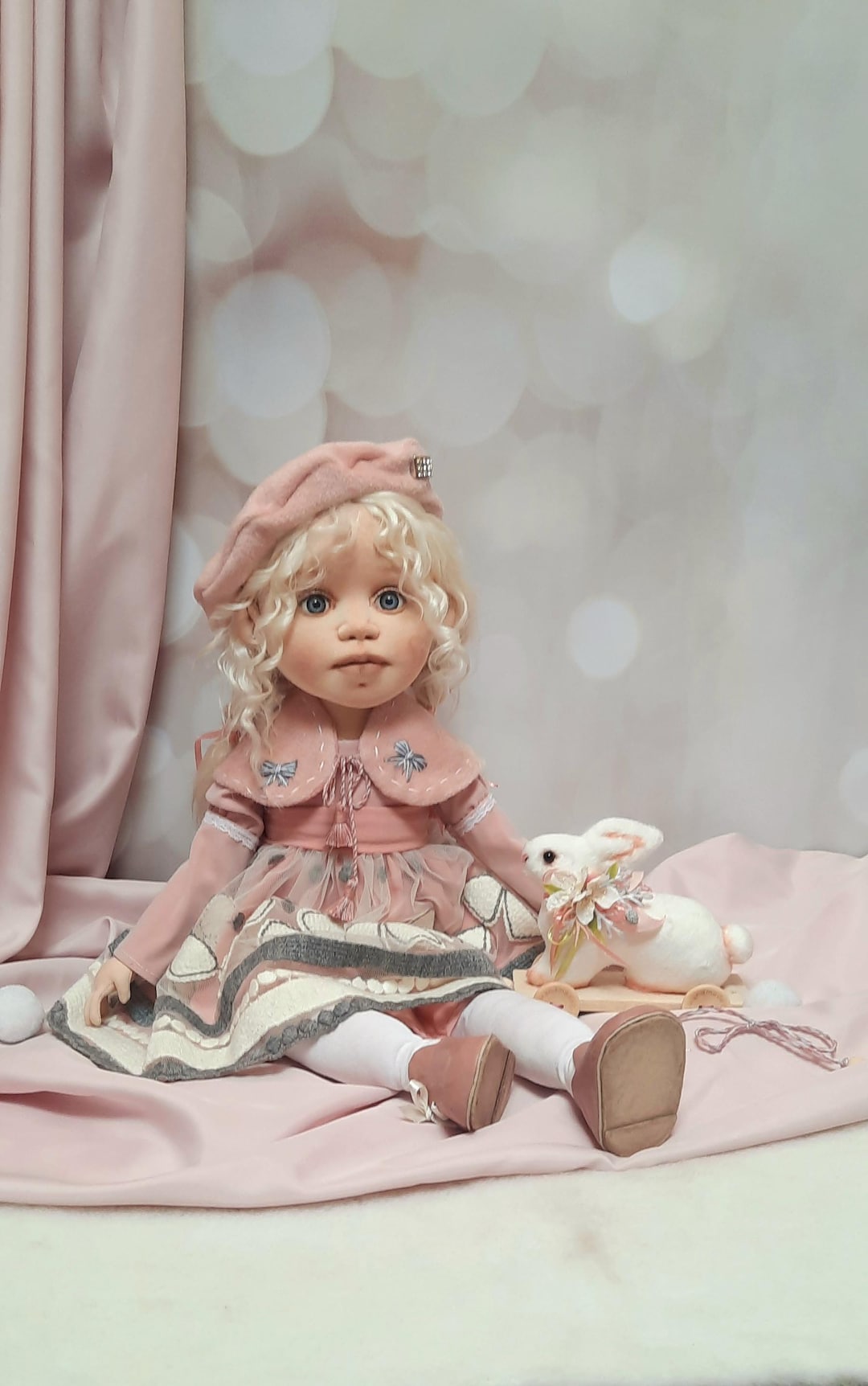 Handmade Art Rag Doll OOAK Textile Posable Doll Collectible Fabric ...
