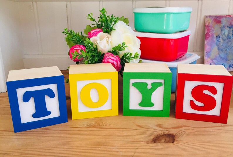 Wooden Name Blocks Toy Story Blocks Personalised Letter Etsy