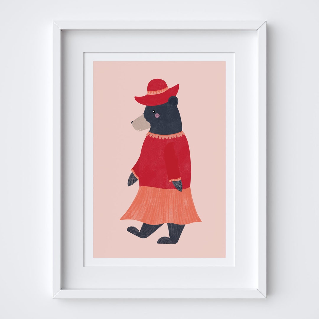 peruvian-bear-girl-art-print-bear-print-bear-lovers-kids-etsy