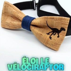 Dinosaur (velociraptor) cork bow tie (4-12 years)