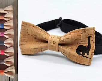 Dinausore (brachiosaurus) cork bow tie (4-12 years)
