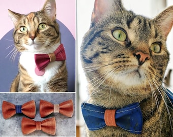 Cork bow tie for cat or small dog