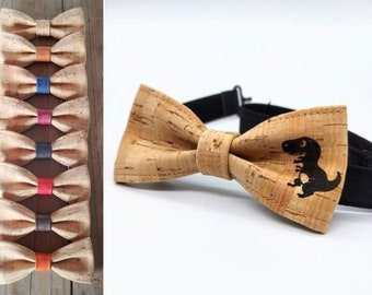 Dinausore (T-Rex) cork bow tie (4-12 years)