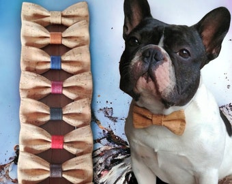 Natural cork bow tie for dogs and cats