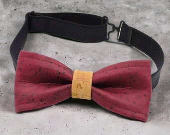 Child / Burgundy cork bow tie