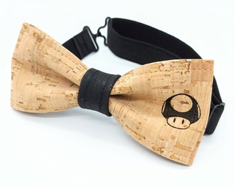 Adult - Le gamer natural cork bow tie