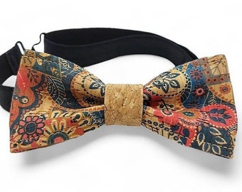 Natural cork bow tie for adults